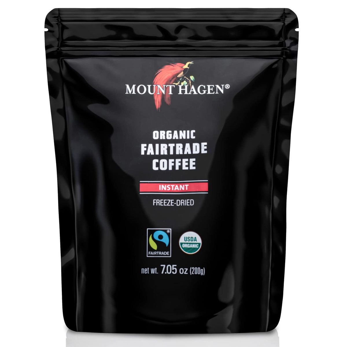 Mount Hagen resealable pouch preserves freshness for travel and daily brewing