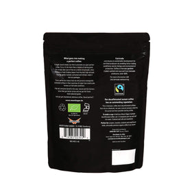 Resealable Mount Hagen decaf coffee pouch maintaining freshness