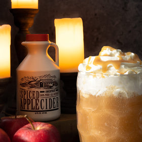 Mountain Cider Concentrate with natural spices, perfect for cozy drinks.