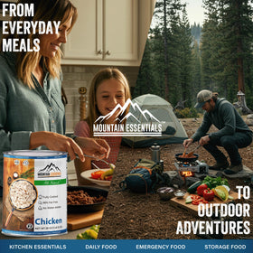 Mountain Essentials on a backpacking setup, ready for camping meals.