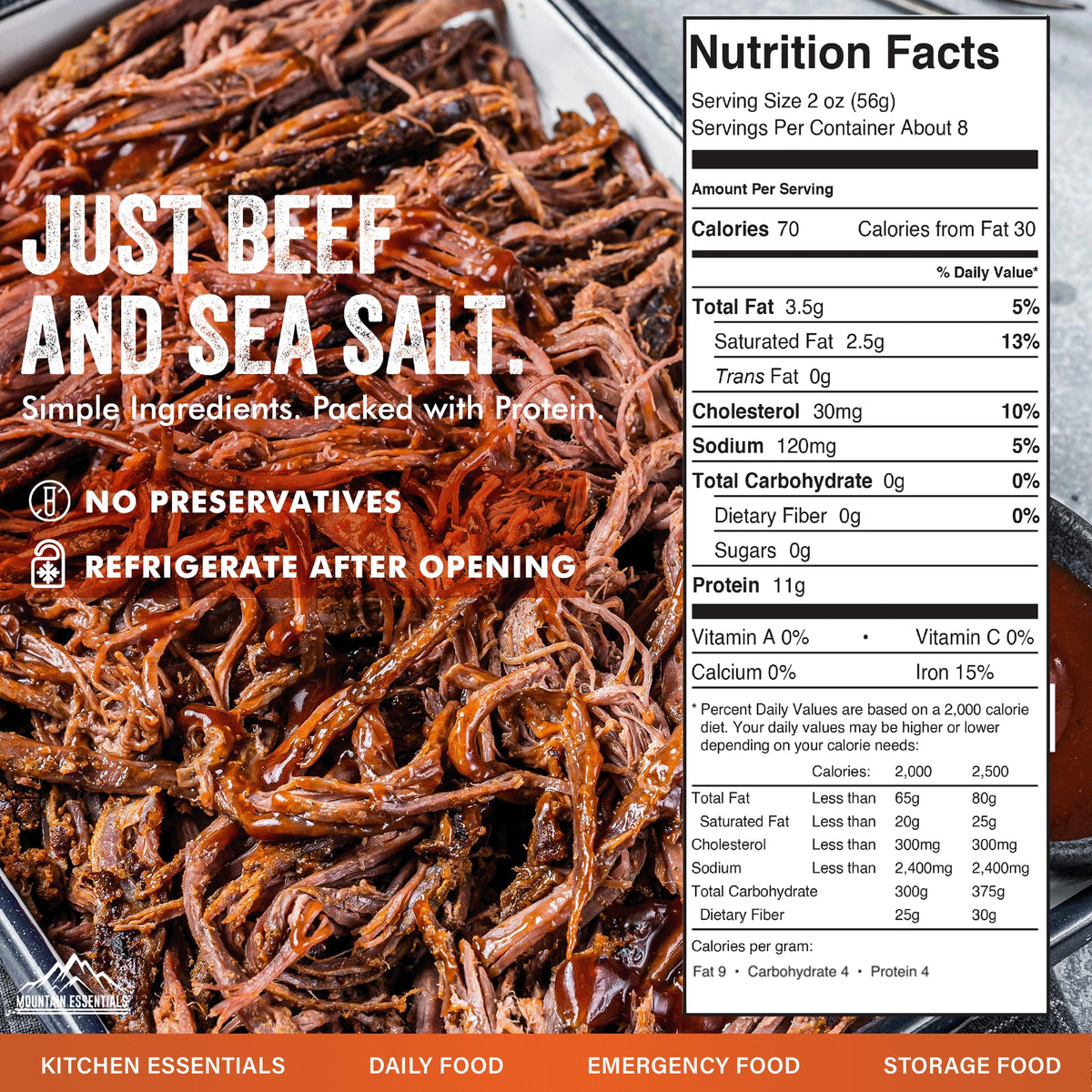 Mountain Essentials emergency prep beef can illustration for preparedness