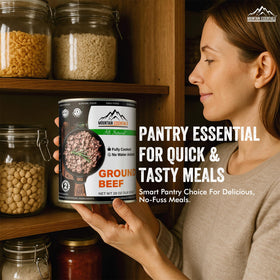MOUNTAIN ESSENTIALS ground beef emergency kit source, long shelf-stable protein.