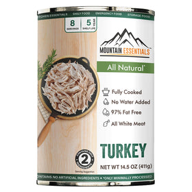 Mountain Essentials turkey can fully cooked and ready to eat for quick meals