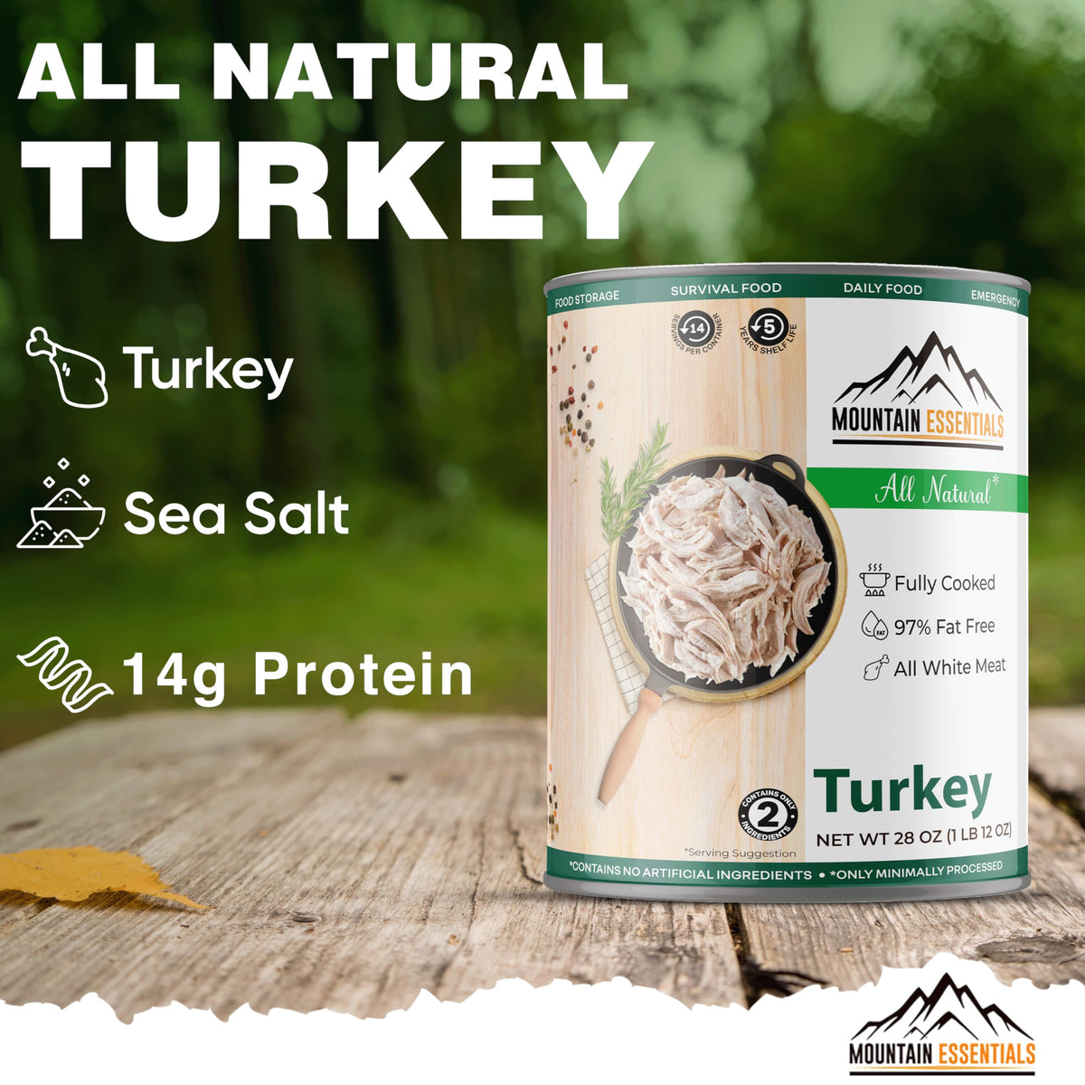 Great for sandwiches and salads; Mountain Essentials turkey as a versatile ingredient.