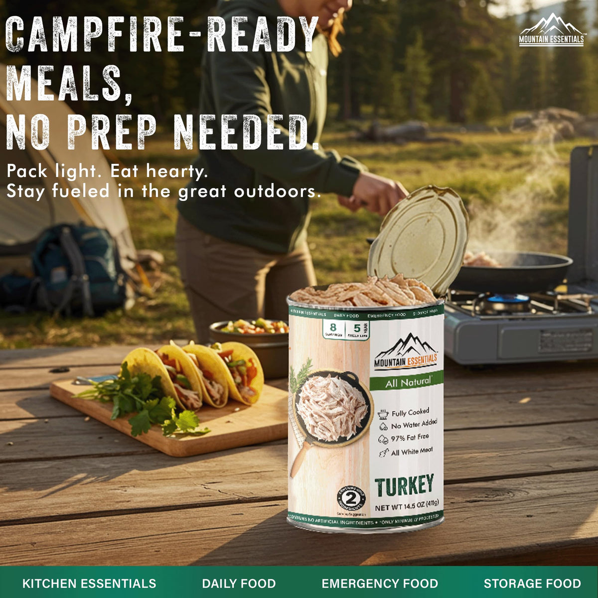 Mountain Essentials turkey hot meal option for busy days