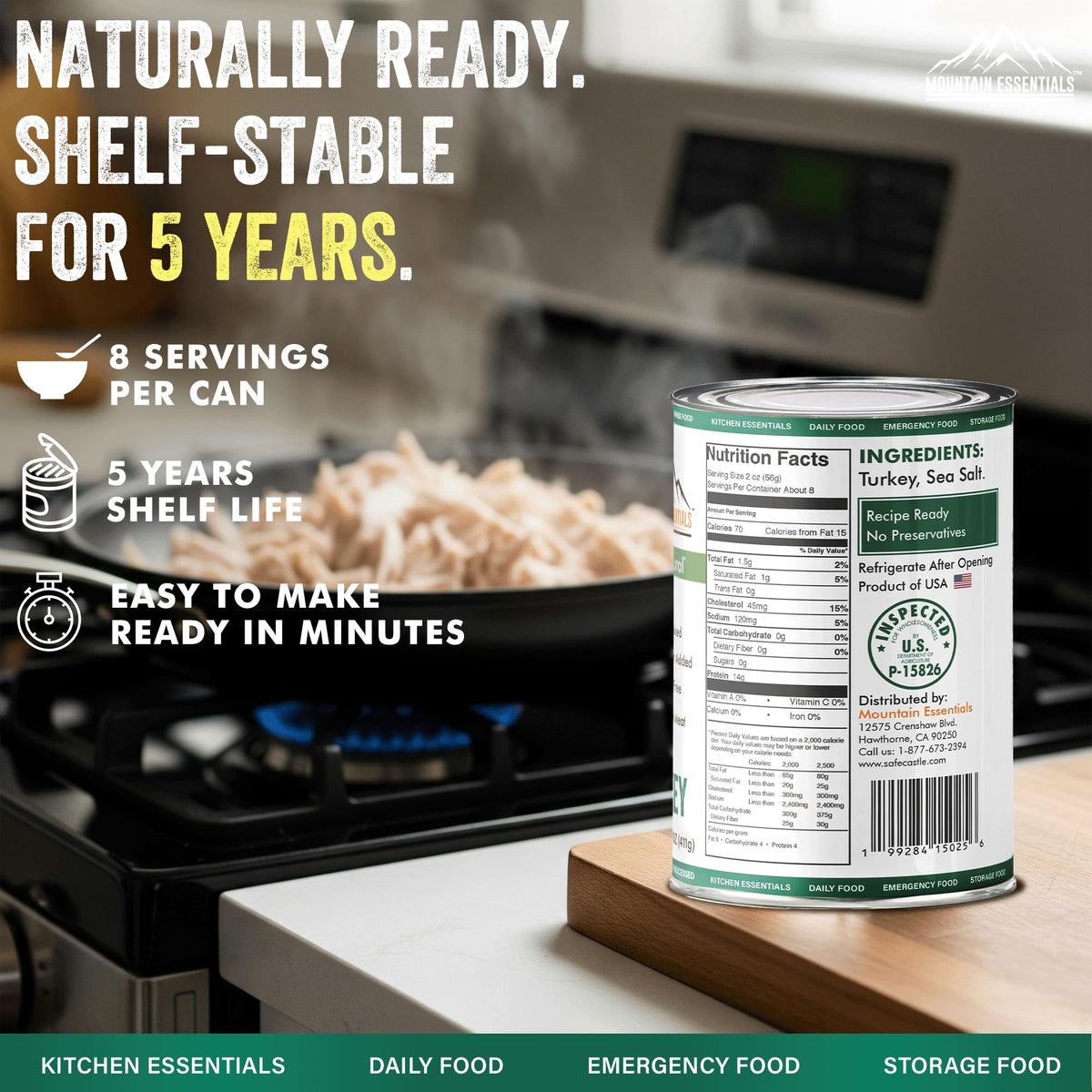 Mountain Essentials turkey made in the USA for quality and safety
