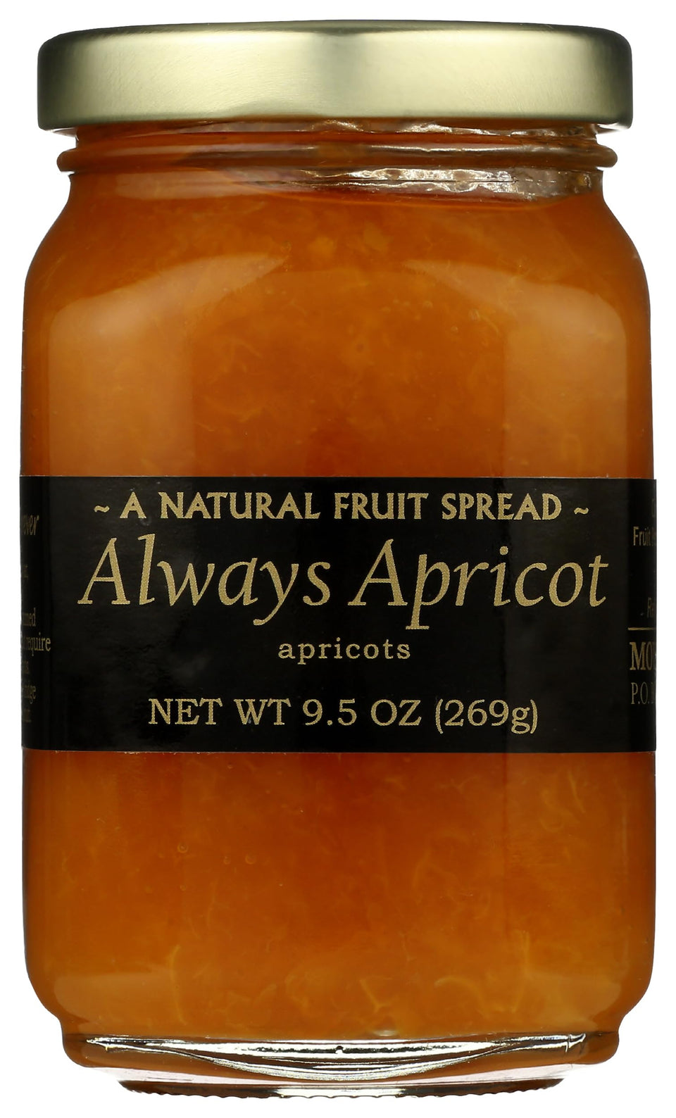 Mountain Fruit Co Always Apricot Jam jar shows vibrant color, perfect for quick breakfasts.
