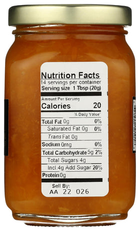 Mountain Fruit Co Always Apricot Jam label highlights California apricots and natural ingredients.