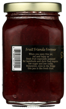 Mountain Fruit Co. jam label shows no nitrates or nitrites.
