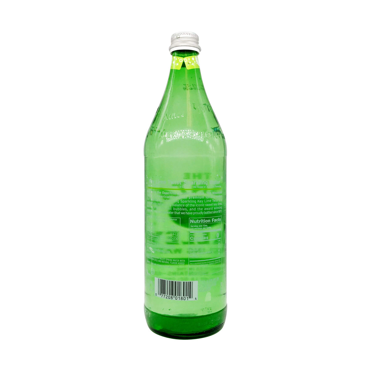 The Mountain Valley Sparkling Lime label close-up showing natural lime aroma.