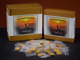 Mountaintop Communion bread made in USA labeling on packaging.