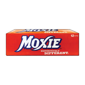 Moxie Soda Pop front view can, showcasing the iconic Maine branding for everyday refreshment.