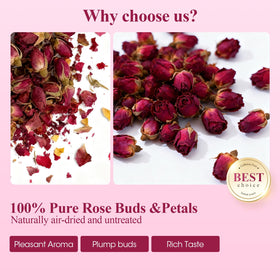 MQUPIN dried rose in a bath for a soothing aroma