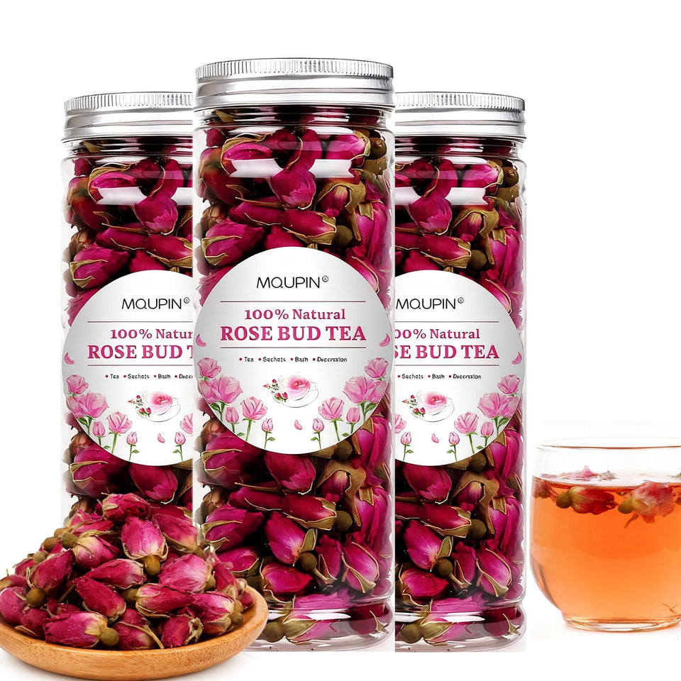 MQUPIN rose tea buds in a 250g pack, ideal for brewing