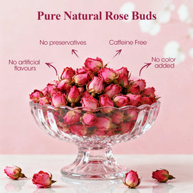 MQUPIN rosebuds on an air-drying rack highlighting natural purity