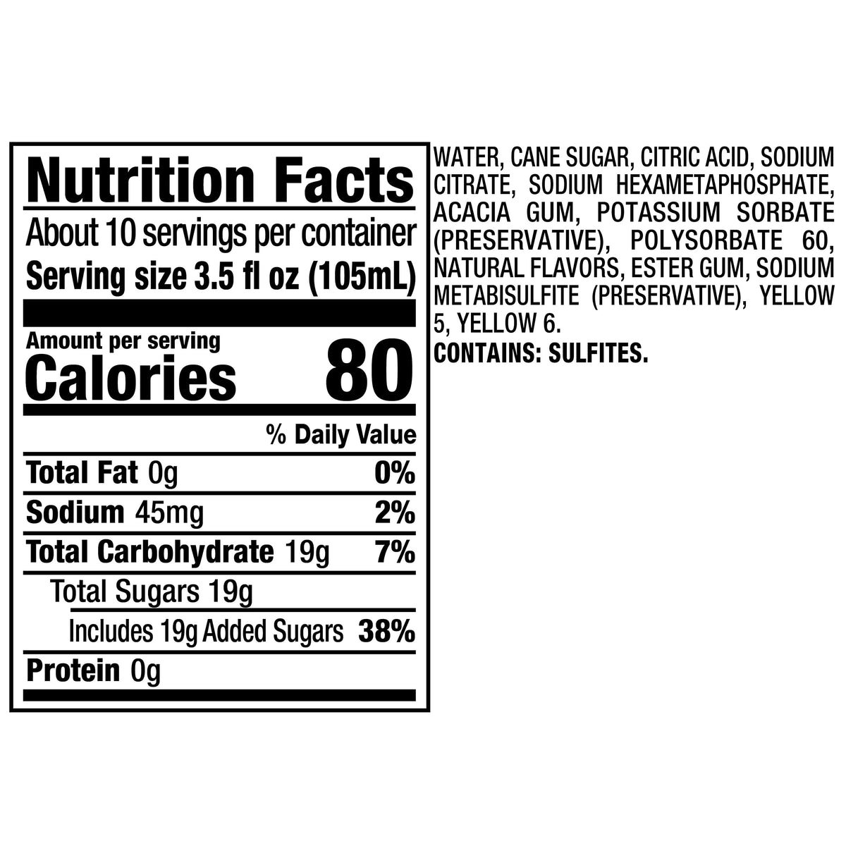 Mr & Mrs T bottle beside citrus hints tart balance.