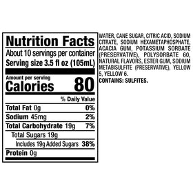 Mr & Mrs T bottle beside citrus hints tart balance.
