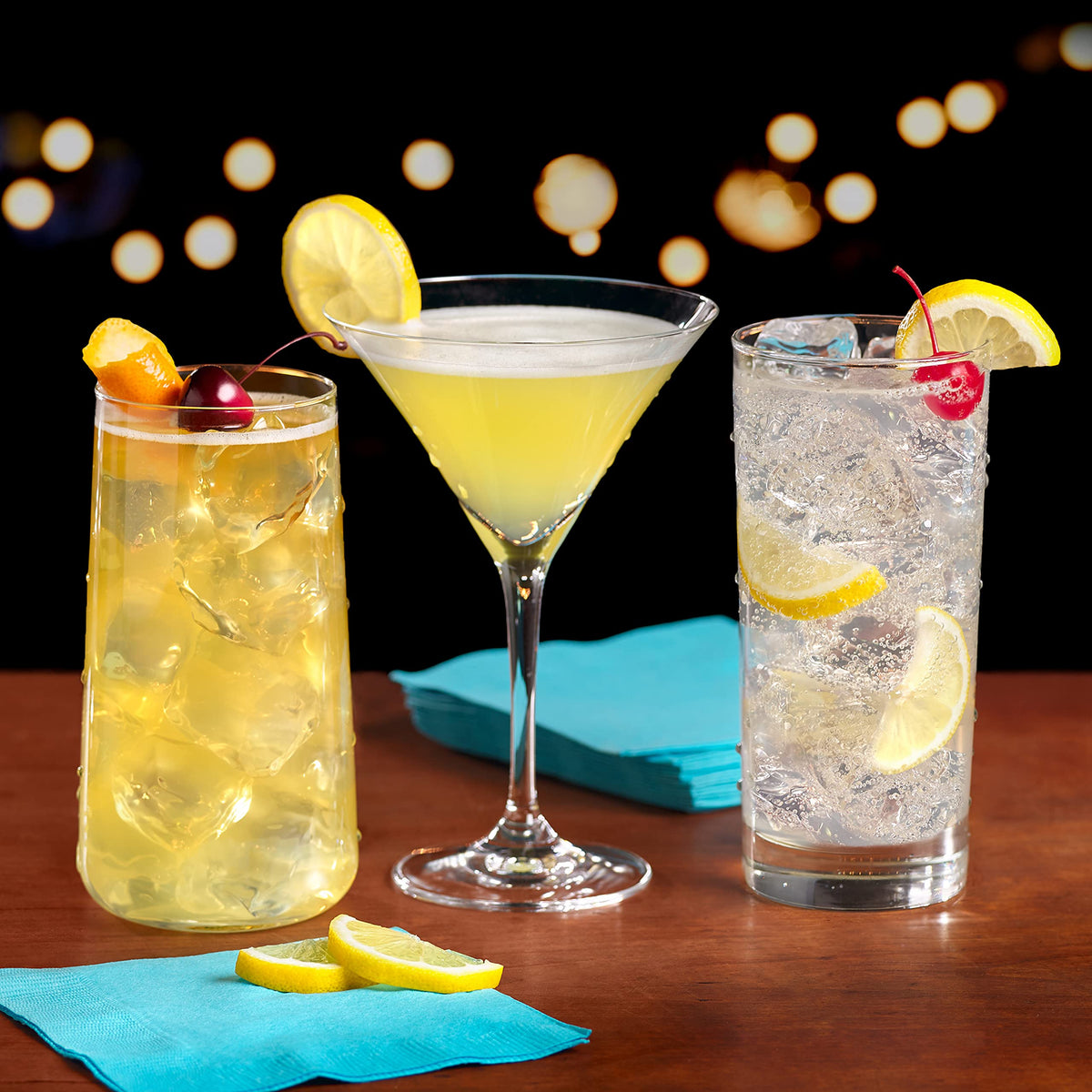 Mr & Mrs T bottle pours into glass for easy, convenient mixing.
