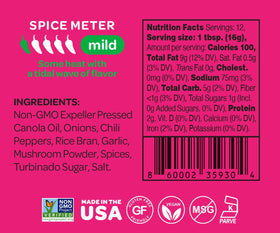 MR BING Chili Crisp jar back label with ingredients and notes