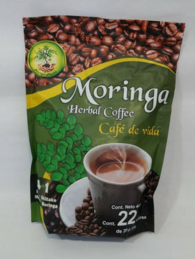 Mr Botanic Moringa Herbal Coffee bag packaging keeps freshness intact.