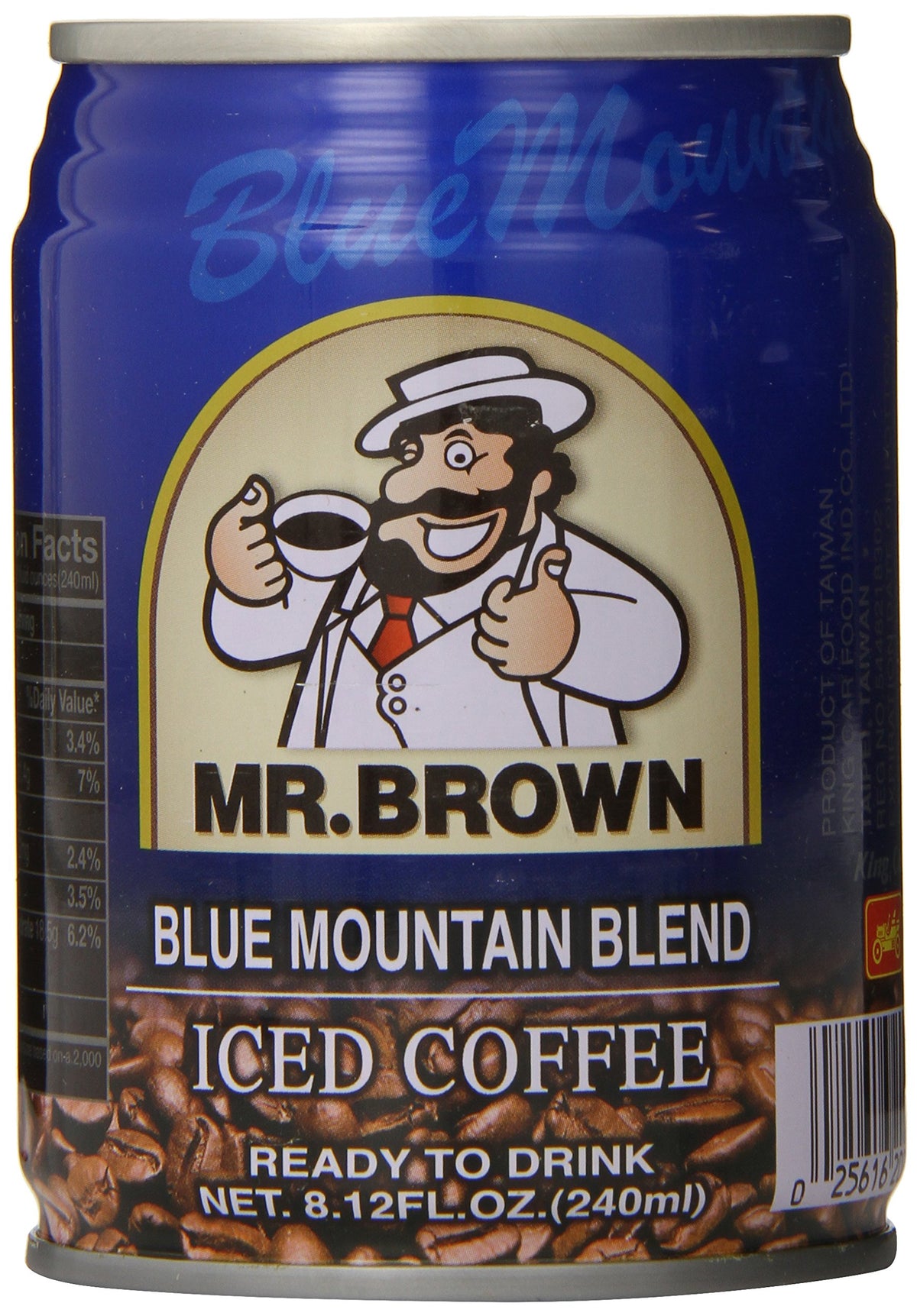 Mr. Brown Blue Mountain iced coffee can, refreshing ready-to-drink option.