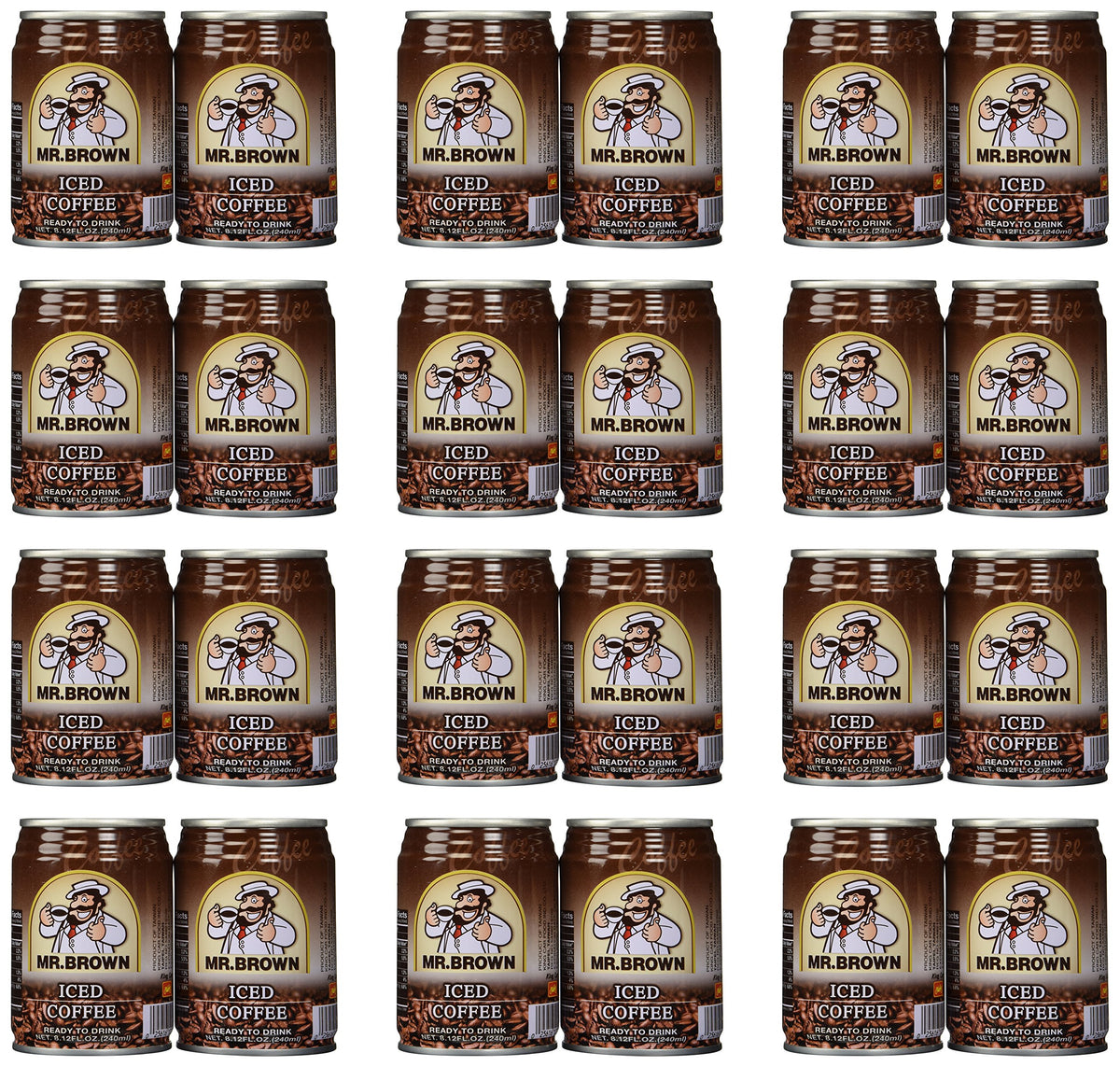 Mr. Brown Iced Coffee 24-pack can is ideal for desk-side energy and on-the-go.