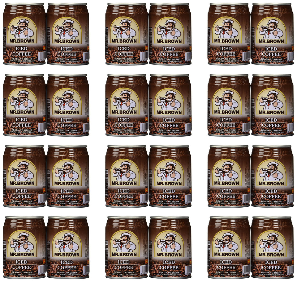Mr. Brown Iced Coffee 24-pack can is ideal for desk-side energy and on-the-go.