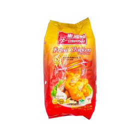 Mr. Hung fried chicken batter mix bottle with pepper and garlic for a crispy coating.