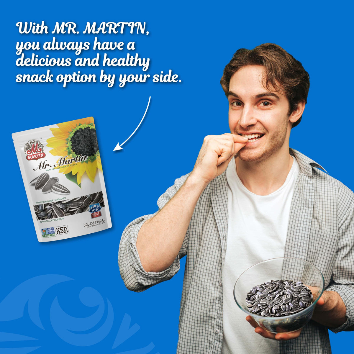 MR. MARTIN gluten-free vegan seeds highlight a clean snack option for diverse diets.