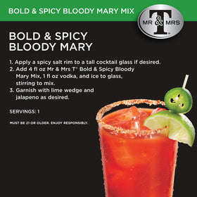 Close-up of jalapeño and chipotle peppers in Mr & Mrs T mix