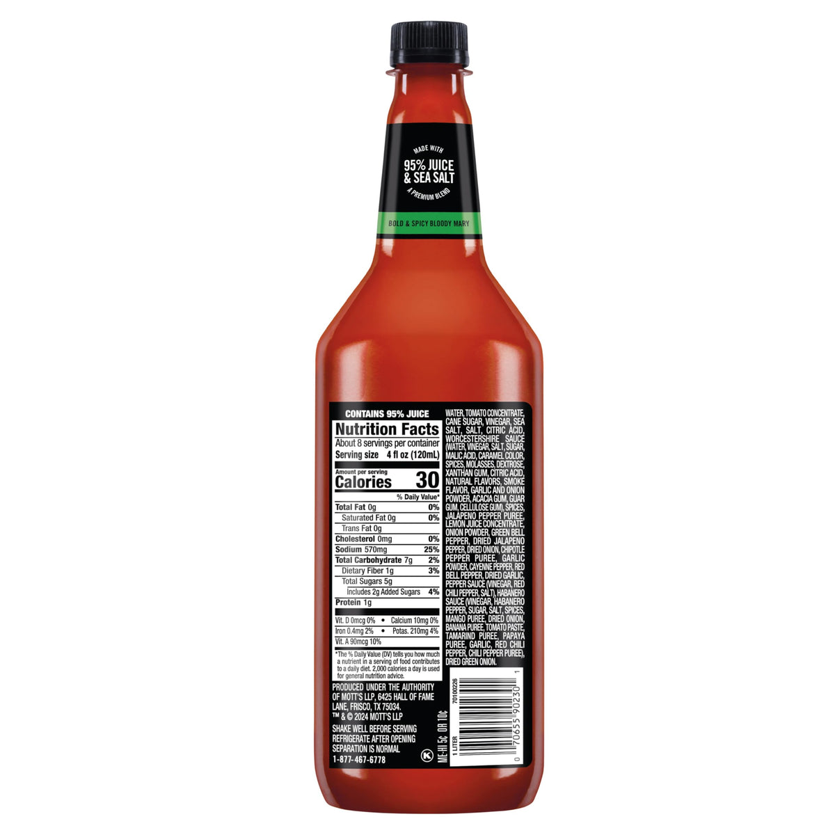 Virgin Bloody Mary made with Mr & Mrs T Bold & Spicy mix