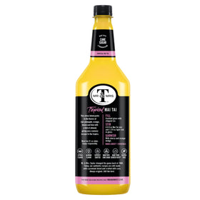 Mr and Mrs T Mai Tai Mix bottle close-up showing cane sugar base for homemade taste.
