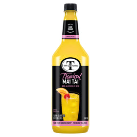 Mr and Mrs T Mai Tai Mix ingredients close-up highlighting tropical citrus and almond notes.