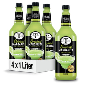 Mr & Mrs T Margarita Mix bottle 1L with tangy lime flavor for easy cocktails