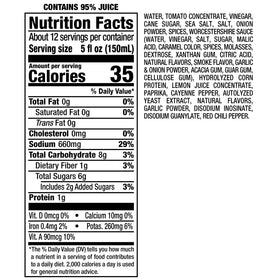 Close-up of tomato and pepper-forward blend in the bottle