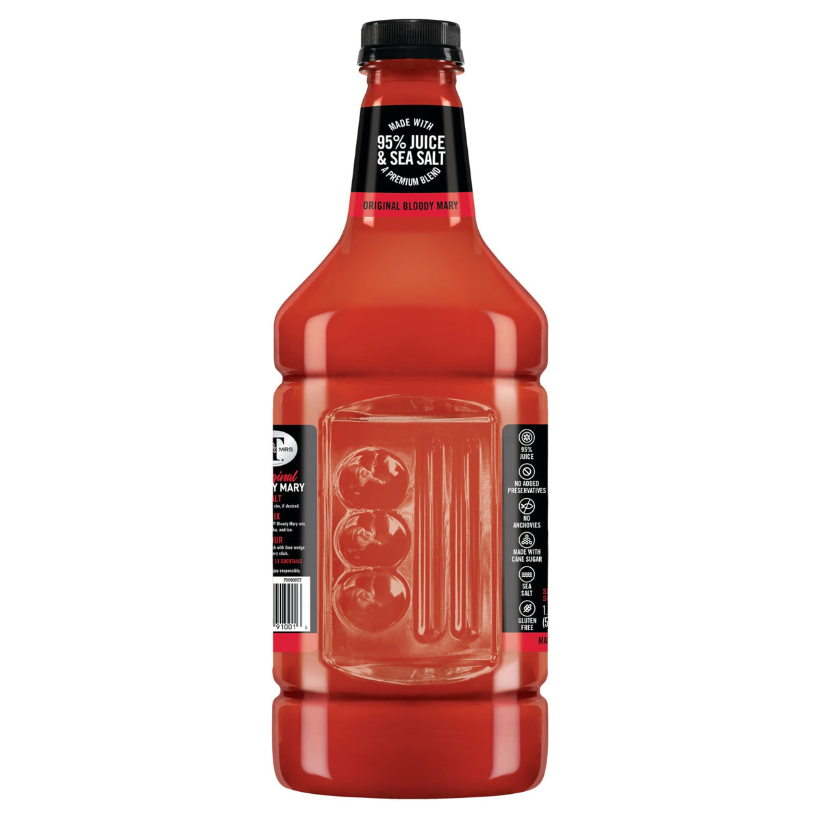 Tomato-forward aroma and spices showcased in Mr & Mrs T Bloody Mary mix bottle