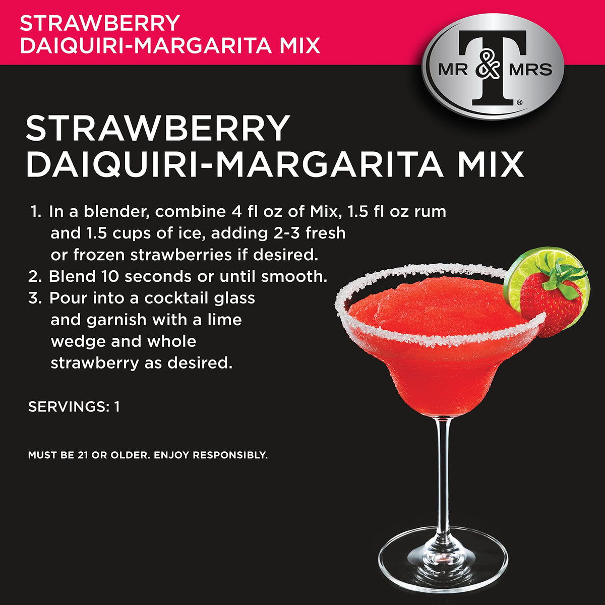 Mr & Mrs T mix pour ready to blend with spirits