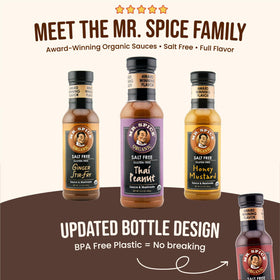 Mr. Spice Organic Garlic Steak Sauce serving dish ready to pair with steak.