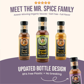 Packaging of Mr. Spice Organic Thai Peanut Sauce for pantry storage