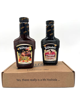 Mr. Yoshida's grilling setup ready to glaze meats with bold flavor.