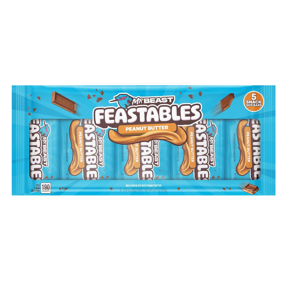 MrBeast Peanut Butter Cups 5-pack dairy — five cups for quick snacks.