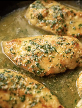 Mr.Buttermans garlic butter drizzle across vegetables for quick flavor boost.
