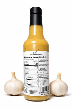 Mr.Buttermans garlic butter sauce dipping plate showing easy use and versatility.