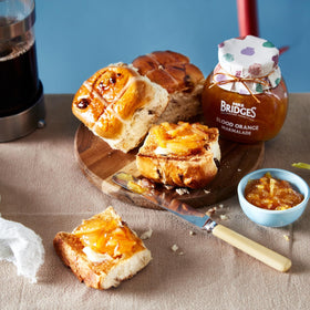 Mrs Bridges blood orange marmalade on toast emphasizes classic breakfast with citrus aroma.