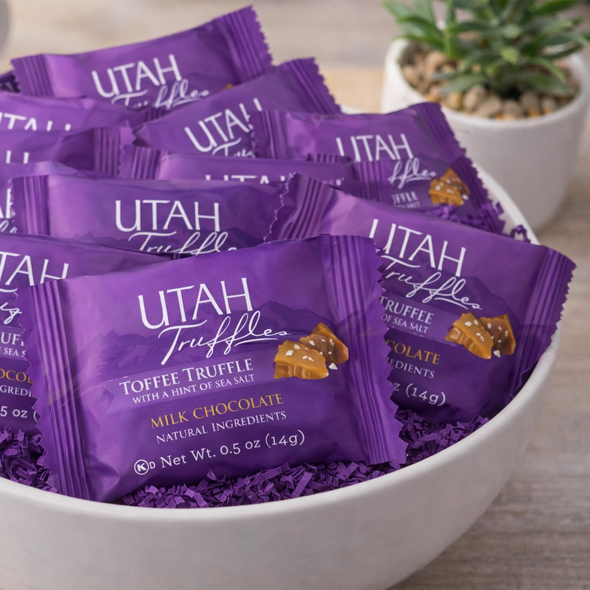 Festive gift pack of Mrs. Call's Utah Truffles ready for celebrations.