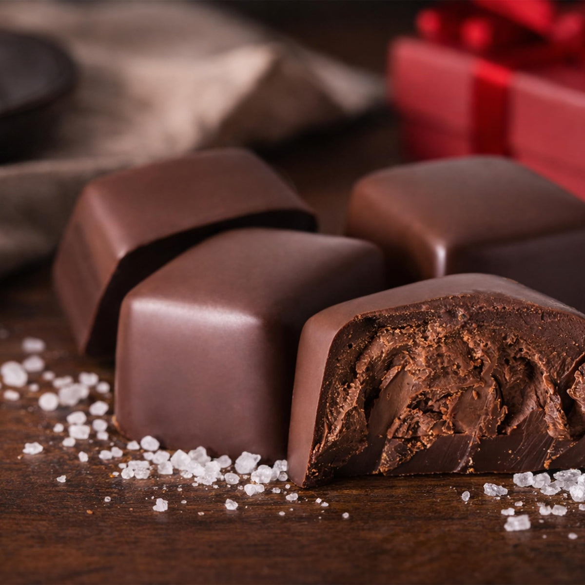 Mrs. Call's Utah Truffles gluten free sea salt dark chocolate suitable for gluten-free diets