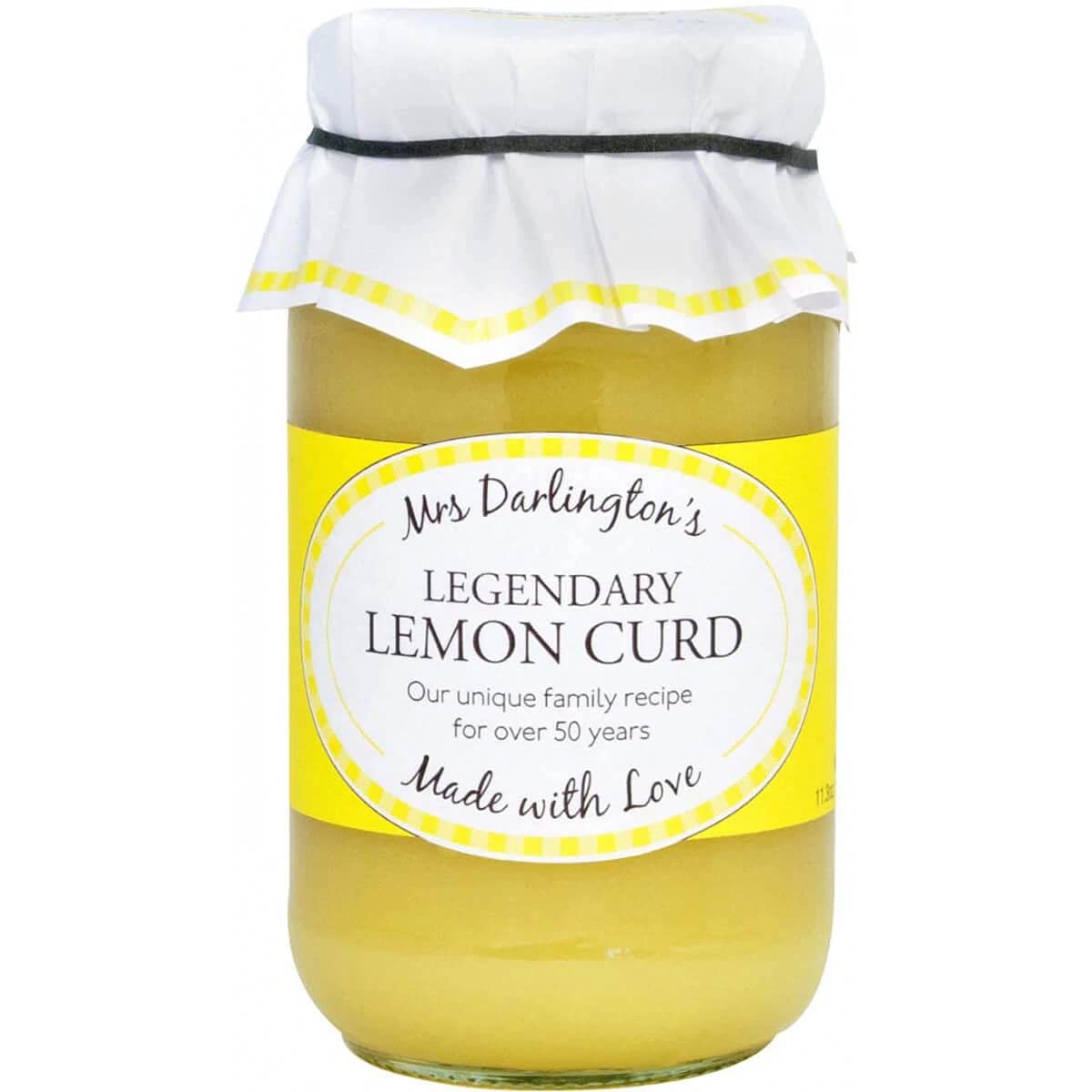 Mrs Darlingtons Legendary Lemon Curd jar, the perfect spread for toast and desserts