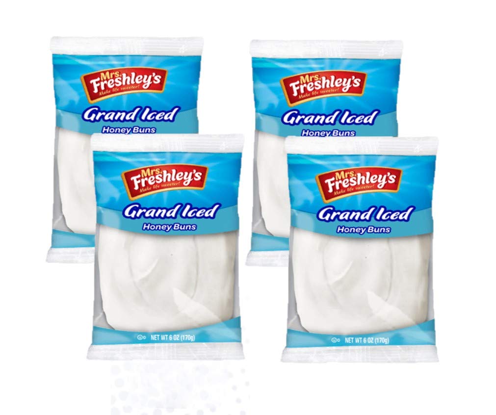 Individually wrapped honey buns from Mrs. Freshley's for convenient snacking.