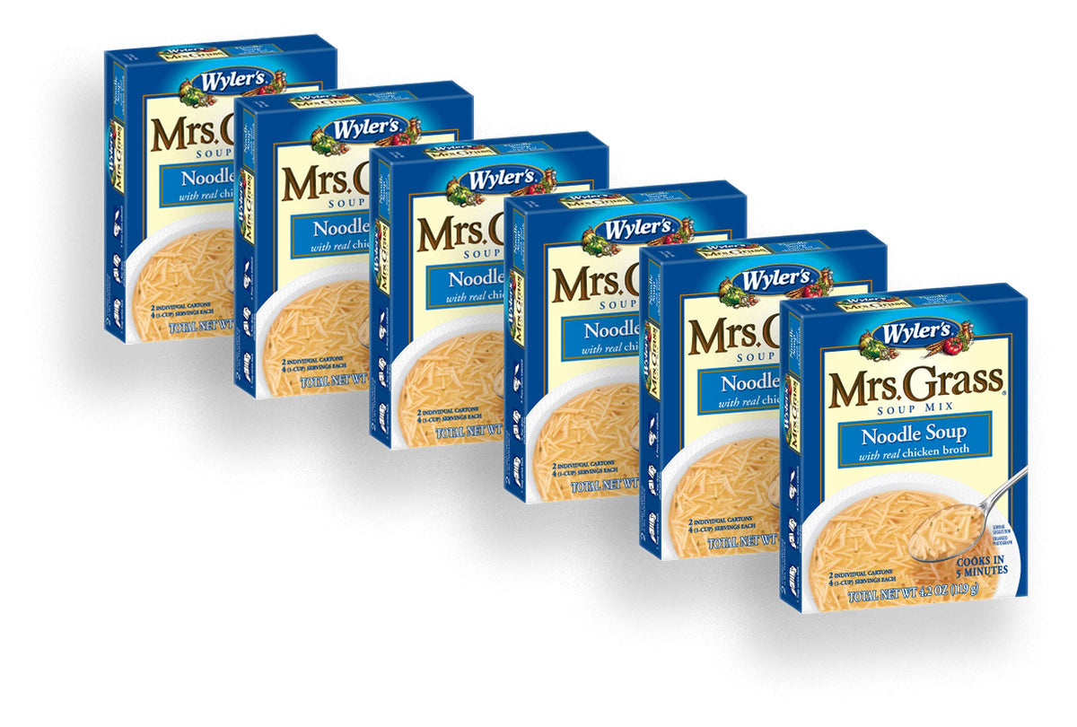Mrs Grass Mix Soup Chicken Noodle packaging ready for quick pantry meals