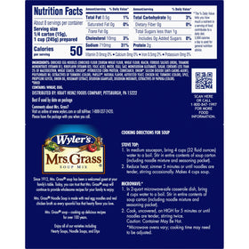 Stovetop cooking Mrs. Grass Noodle Soup, quick weeknight meal.